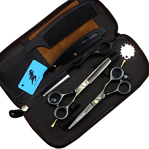 Golden Bird 5.5 Inch Hair Cutting Scissors Set, Professional Haircut Scissors Kit with Cutting Shear and Barber Thinning Shears…