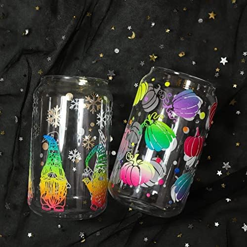 Miniatura 9 de VINYL FROG Rollo de vinilo adhesivo Rainbow Shimmer de 12 x 60 pulgadas, vinilo permanente brillante para Cricut para proyectos de manualidades