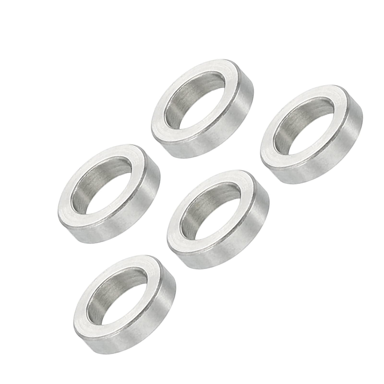 Unifizz M5 Stainless Steel Spacers, 5Pcs Round Metal Spacer Tubes 5.1mm ID x 8mm OD x 2mm Length Unthreaded Stainless Steel Standoff for M5 Screw Bolt Assemblies — image 1