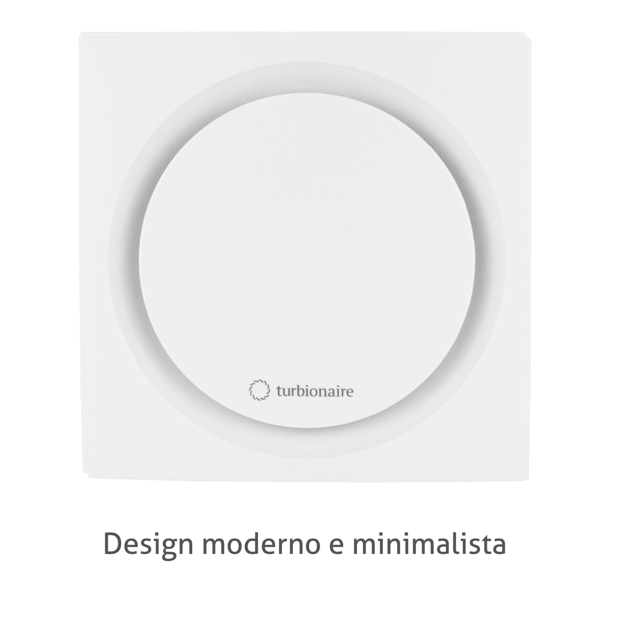 Turbionaire RING 100 SW Aspiratore da bagno, Doppia Aspirazione Perimetrale e Frontale, 100 mm, Bianco, Valvola di Non Ritorno, Protezione IPX4, contro umidità e muffa
