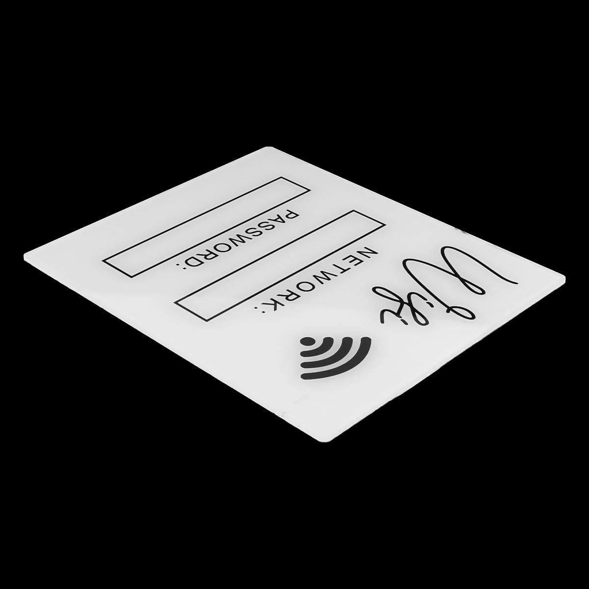 Pizarra De Acrílico Blanco Con Contraseña WiFi, Señal WiFi Estilo Pizarra