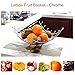 iPstyle Fruit Basket Countertop Fruit Bowl Holder & Decorative Bowl Stand with Free Screws, Perfect for Fruit, Vegetables, Snacks, Household Items, and Much More (Silver)