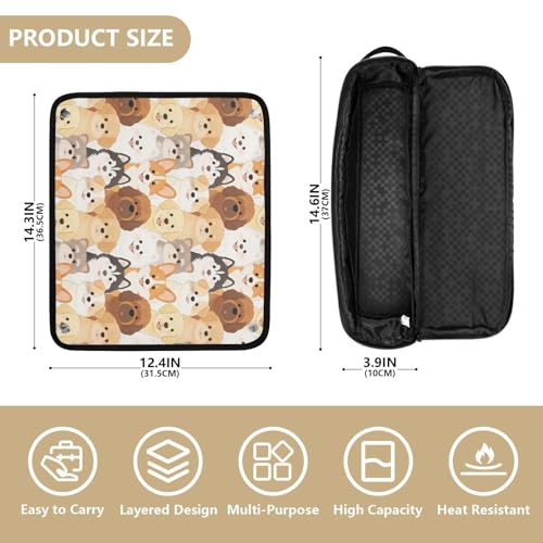 Bolsa de Viaje y Mat de Resistencia al Calor para Herramientas de Cabello con Cierre y Doble Capa, para Planchas, Rizador y Secador, Estuche Portátil Esencial miniatura 4