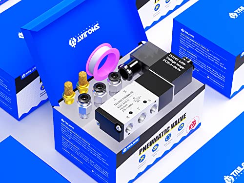 Image of Tailonz Pneumatic 1 /8 inchNPT Solenoid Valve 4V110-06 12V /24V /110V /220V Single Coil Pilot-Operated Electric 2 Position 5 Way Connection Type(24V)