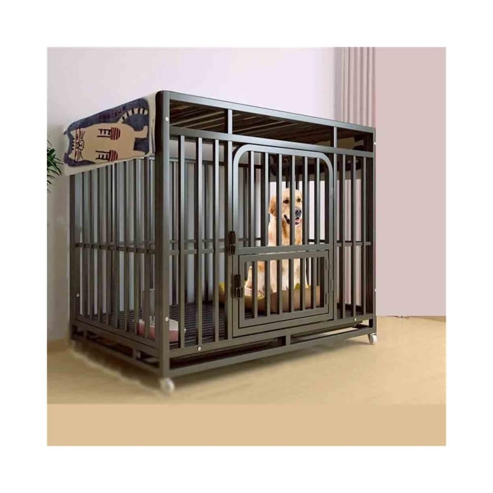 Gabbia per cani Trasportino for cani di grandi dimensioni, nero, da interno, for grossa taglia fino a 36 kg Per uso domestico