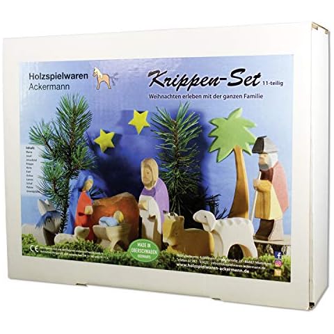 Weihnachtskrippen-Set aus Holz - 11 Krippenfiguren Cover