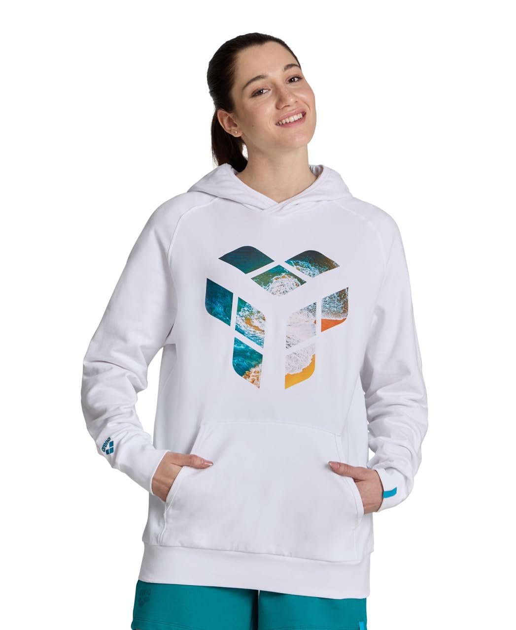 ARENA unisex-adult Unisex Planet Water Hooded Sweatshirt