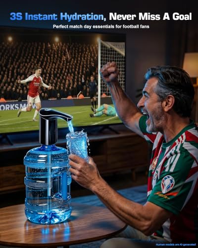 Image of Highest-Output Water Dispenser for 5 Gallon Jug, Electric USB C Water Pump | World Cup Viewing Essential | USB-C Rechargeable | Automatic Portable Dispenser | Perfect for Home, Office, Camping