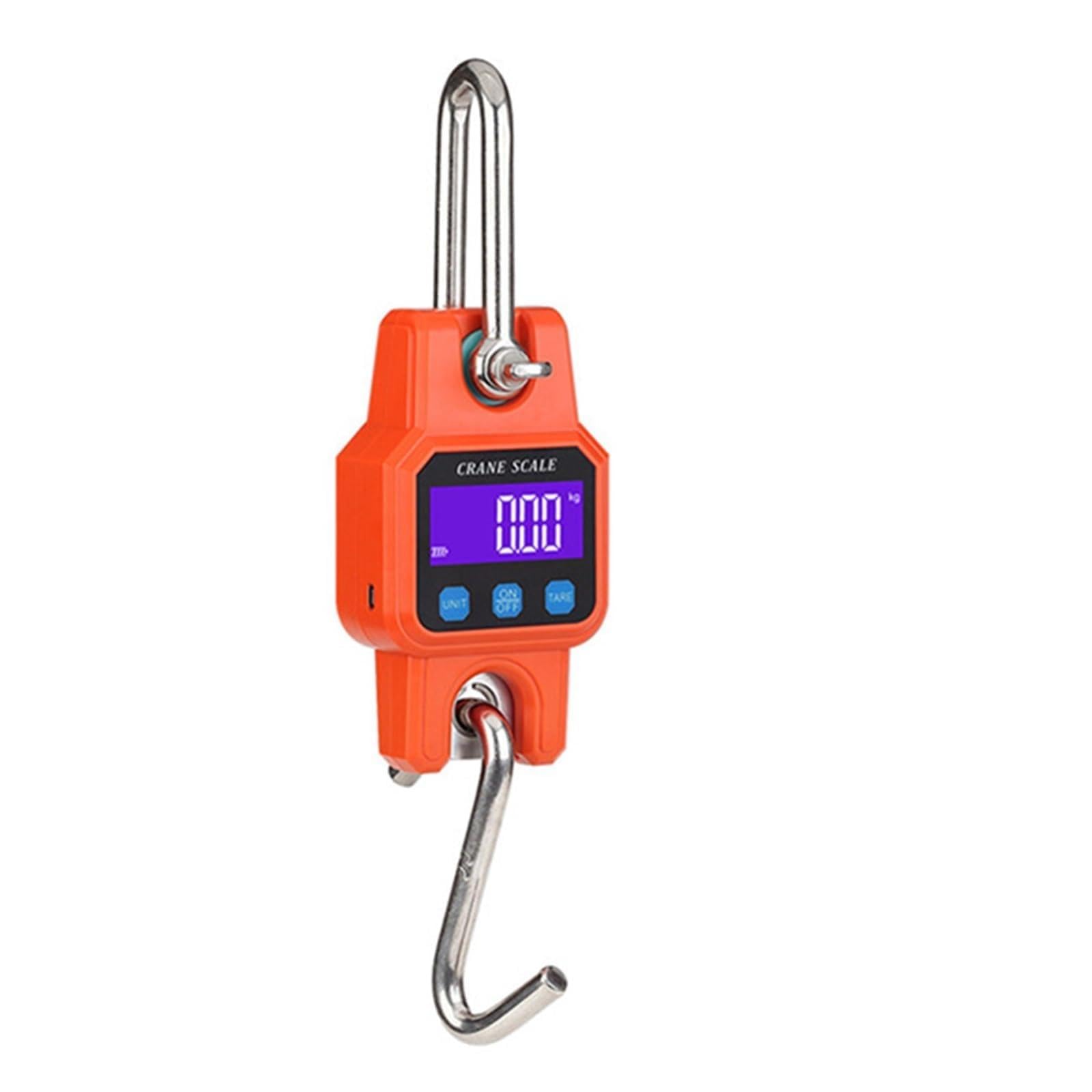 JVDDI Digital Hanging Scale Digital Hanging Scales 300kg Blue-Tooth Electronic Balance Industrial Lifting Scale Weighing Tool Heavy Duty Crane Hook(Oranje)