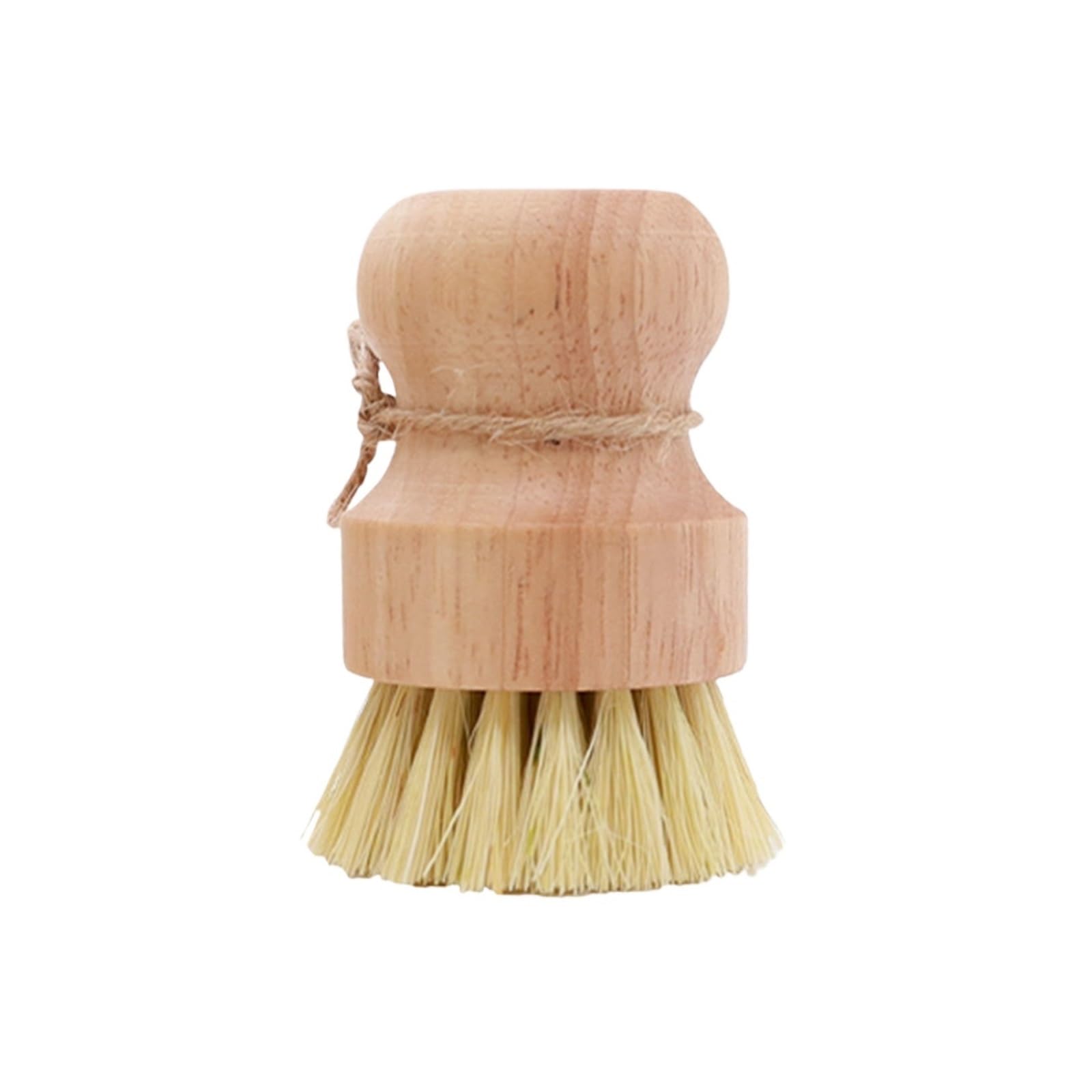 WZPTLKIBAD Bamboo Dish Brush, Round Scrubber for Pots Pans Sink