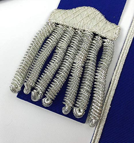 Tablier maçonnique bleu Master Mason conforme pour augmentation de grade