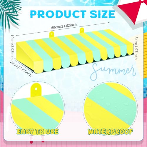 Image of Boao 4 Pack Circus Awning Decoration, Striped Style, Bright Color | 3D Cardboard Paper Awning, Circus Carnival Theme, Back to School Wall Window Classroom Decorations