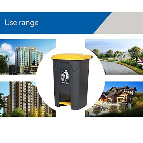 Mülleimer für den Außenbereich, Kunststoff-Mülleimer für den Außenbereich, große Kapazität, Pedal-Abfalleimer mit Deckel, großer kommerzieller Mülleimer mit Fußpedal für den Außenbereich, 11,8/17,9 G – Bild 8