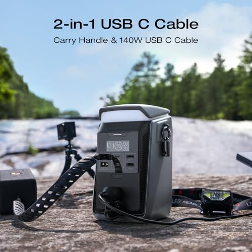 Image of EF ECOFLOW TRAIL Plus 300 DC Portable Power Station, 288Wh Power Bank (80000mAh), 140W USB C Output, Solar Generator, for Outdoor Camping, Travel, and Emergency Power (No AC Outlet Included)