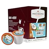 Fresh Roasted Coffee, Coconut Flavored K-Cup Pods for Keurig Brewers, Medium Roast, Kosher, 24 Count (Pack of 1)