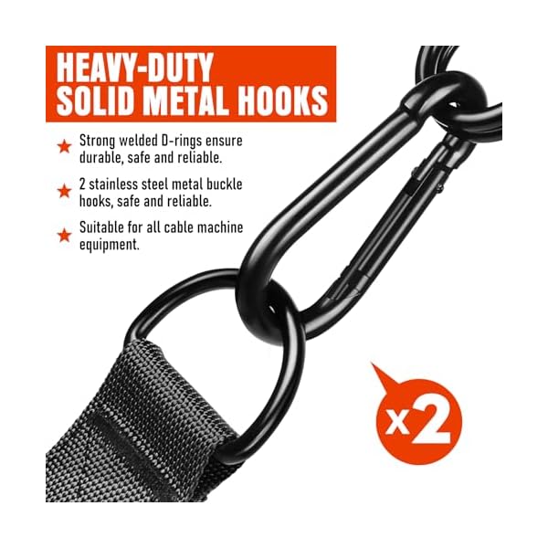 Heavy Duty Exercise Handles, Gym Cable Handles for Cable Machine Attachments, D Handle Cable Attachments, Handles for Resistance Bands, Workout Accessories, Fitness Equipment for Home Gym - Image 5
