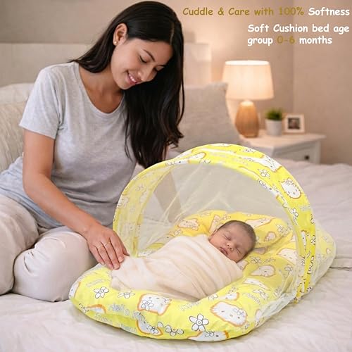 Image of Infantbond Baby All Season Use Hospital Essential Combo for New Born | Gift Pack | Baby Products | Maternity Essentials (60 Items)(0-6 Months) (Yellow Kitty 59)(Colours May Vary)