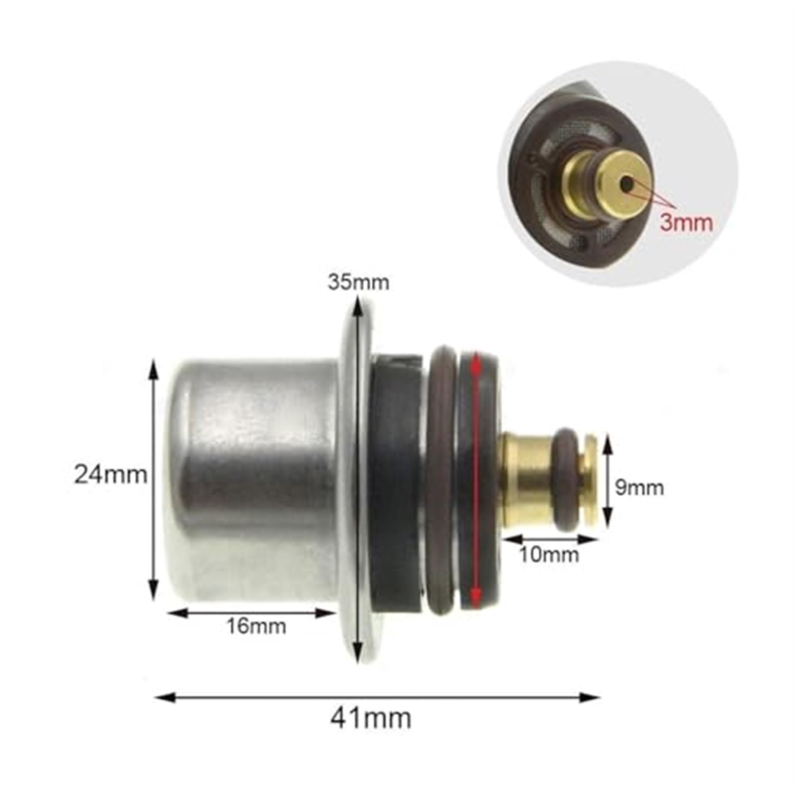 Regulador de presión de Combustible de 3,8 Bar, para Fiat, Stilo, para Ecosport, para Focus, para Gm Meriva Montana Corsa Astra Pr4076 93328341 Control de presión de Combustible