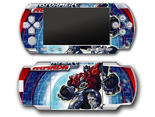 Transformers Optimus Prime Armada Cartoon Comic Animated Video Game Vinyl Decal Skin Sticker Cover for Sony PSP Playstation Portable Original Fat 1000 Series System