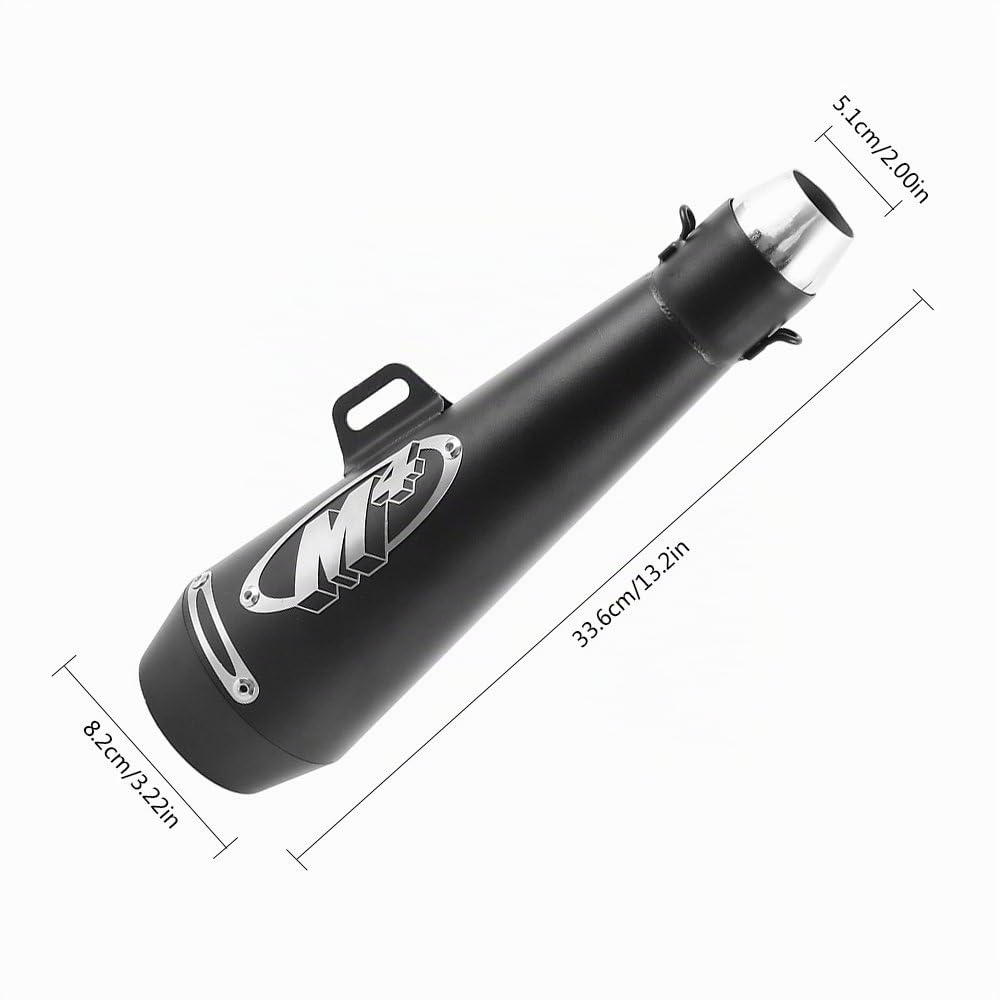 Silenziatore di scarico moto scooter diametro 38-51 mm, tubo di silenziatore rimovibile GP in fibra di carbonio