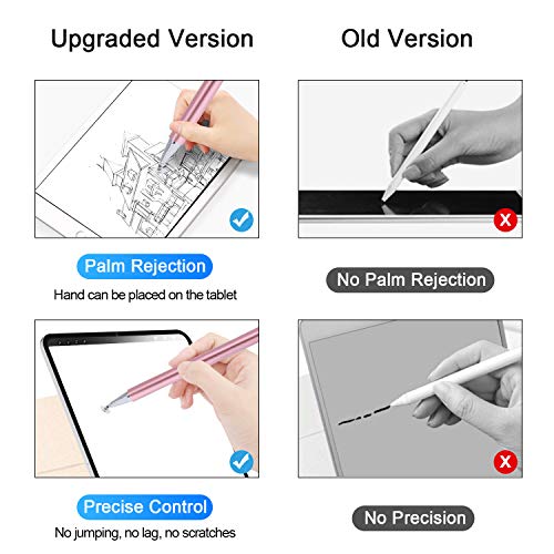 Capacitive Stylus Pen, High Sensitivity Pencil Magnetism Cover Cap for iPad Pro/iPad Mini/iPad Air/iPhone Series All Capacitive Touch Screens (Rose)