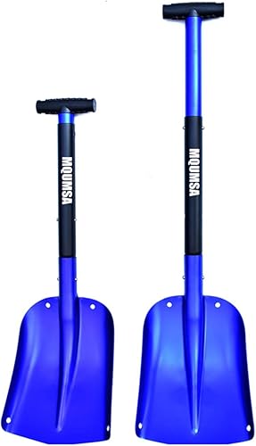 Miniatura 2 de Portátil telescópico aluminio utilitario coche ajustable edición extendida pala de nieve (azul)