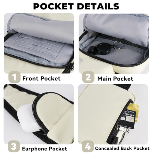 Image of Sling Bag, Crossbody Bag with Zipper Lock, RFID & Water Resistant for Women and Men Small Chest Bag for Travel Casual