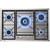 Dalxo 30 Inch Gas Cooktop with 6 Metal K...