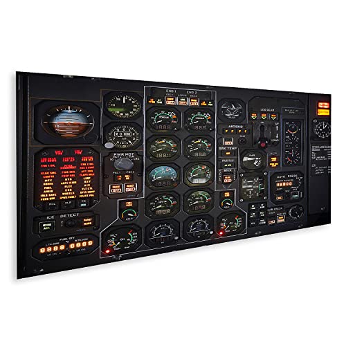 islandburner Tableau sur Toile Instruments d'affichage du Cockpit d'avion Cadre Affiche Poster Murale Tableaux