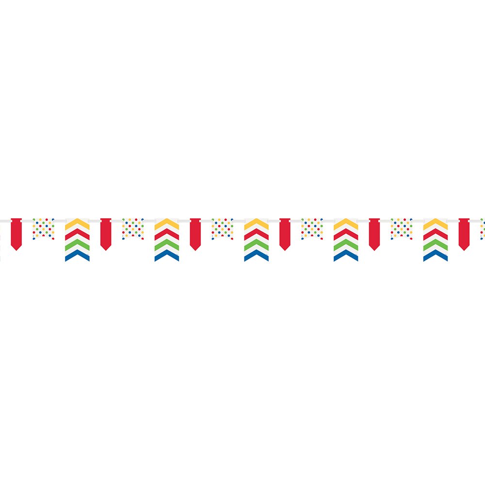 12ft Bold Polka Dot And Chevron Paper Flag Banner | Desertcart Seychelles, image size:1000x1000