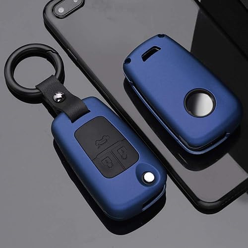 Miniatura 10 de SANRILY 1 unids Flip Key Fob funda para Chevrolet Cruze Epica Lova Camaro Impala Aveo sin llave de llavero ABS + funda protectora de silicona con