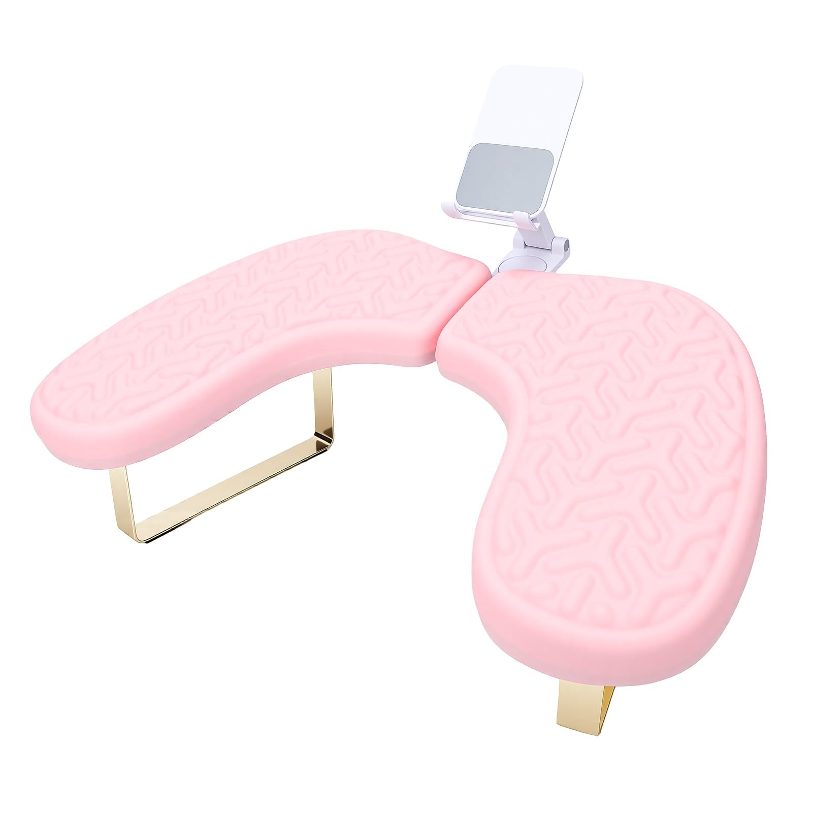 Yanmis Poggiamano per Unghie Traspirante a Forma di U, Bracciolo Ergonomico per Manicure, Spugna Memory Ad Alta Resilienza, Resistente all'acqua, per Salone di Bellezza, Comodo Bracciolo per Nail