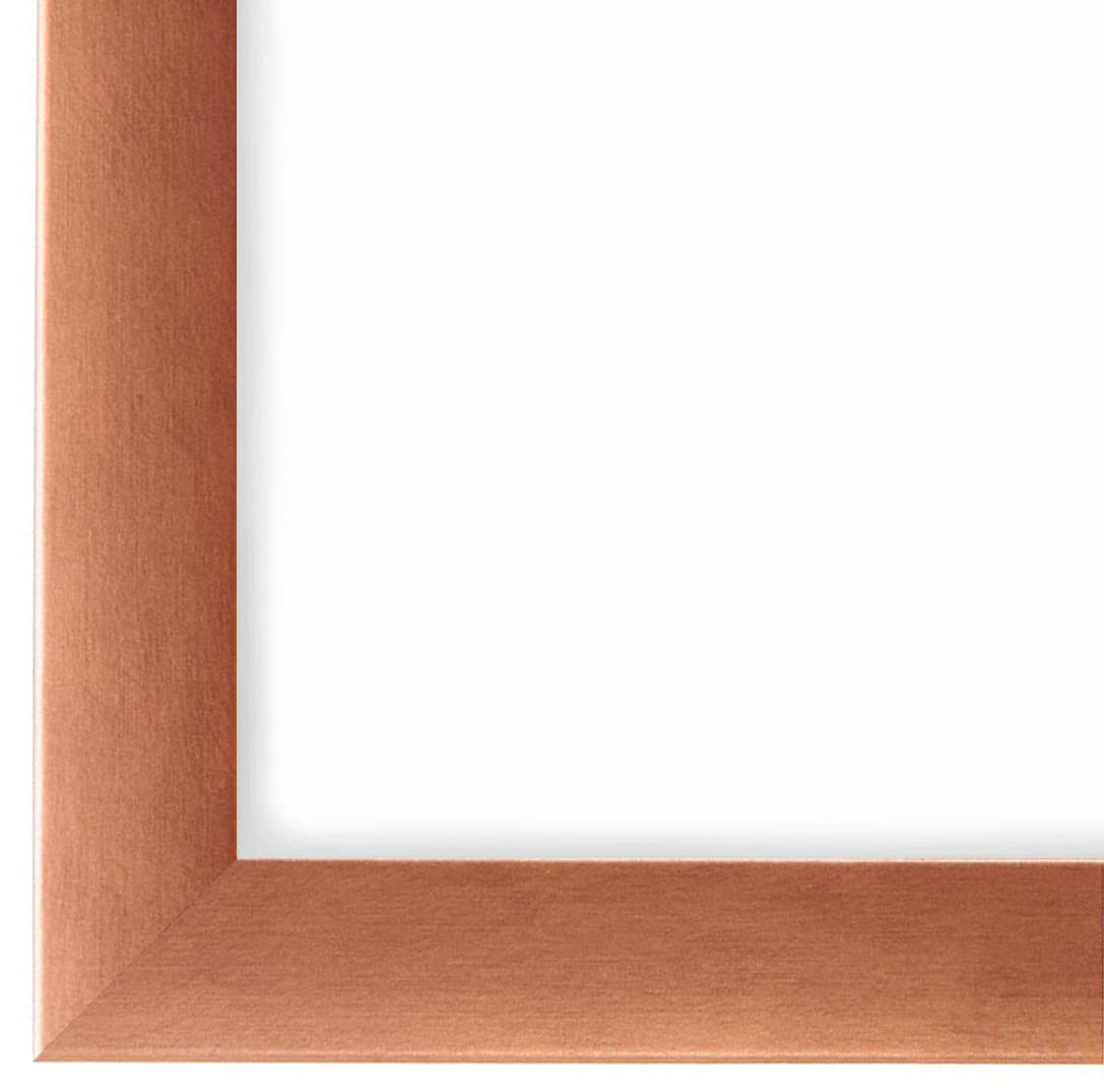 PrimeLuxe Holz Bilderrahmen 80 x 120 cm (Bildmaß) in Kupfer-Braun | Farbe und Größe wählbar | Rahmen für Poster | Puzzle | Foto collage | MADE IN GERMANY