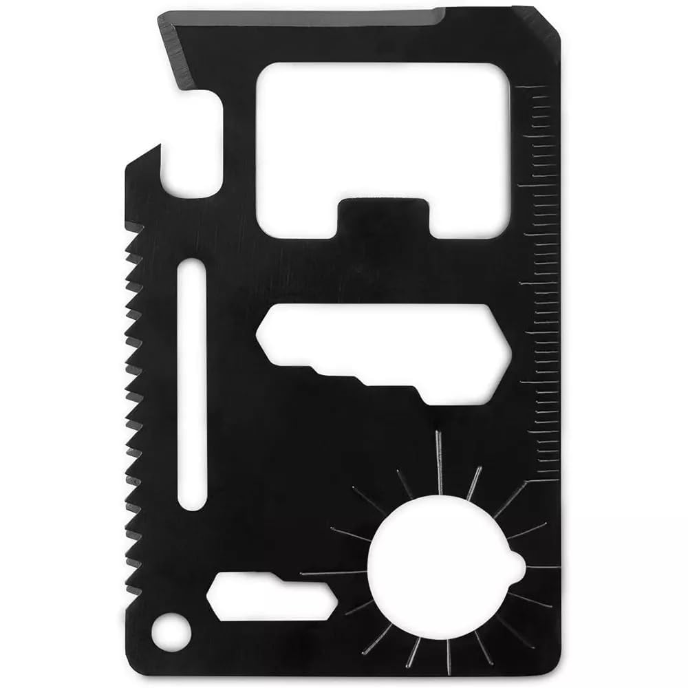 SpiderJuice 1Pc 11-in-1 Stainless Steel Mini manual all functional perfect shape Credit Card ATM Card Pocket Sized Survival Multi tool for Outdoor Camping Travel birthday gifts-image-49