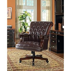 Coaster furniture adjustable height office chair dark brown 800142  urban country home decor