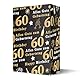 Ovanda Geschenkpapier Schwarz Gold, 60 Happy Birthday Wrapping Paper Jumbo Size 70 * 50cm, 5 Sheets Happy Birthday Paper With, Geschenkpapier Rolle, Geschenk Papier für Girls Boys Women Men Kids