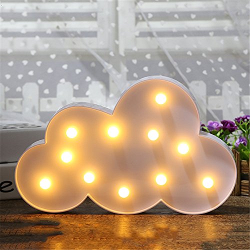 Preisvergleich Produktbild SüßE Led Nachtlichter Stimmungslicht Schreibtischlampen Babyzimmer Kinderzimmer Dekorationen Geschenke Mini Dekorative Leuchten Lampe, 3D Nachtlicht Lampe Beleuchtung, Batteriebetrieben (Weiß Wolke)