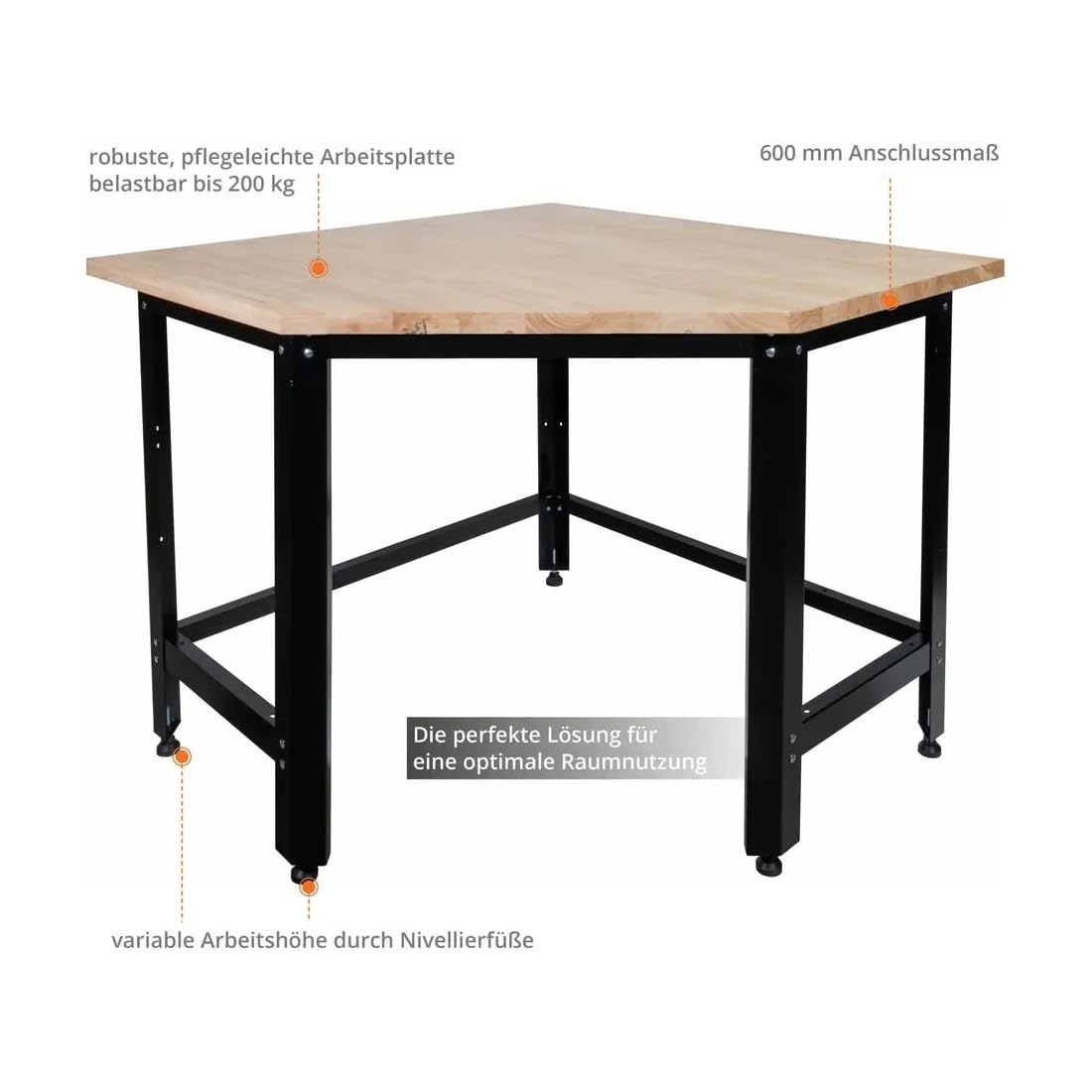 Güde Module d'angle pour établi GW 600E Eco Line Max. 200 kg