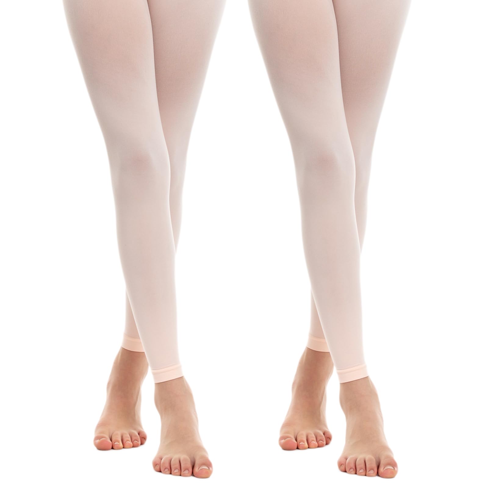 Manzi Girls Ballet Pink Footless Dance Tights Matte Semi Opaque Ballet Tights 40D, ,11-14