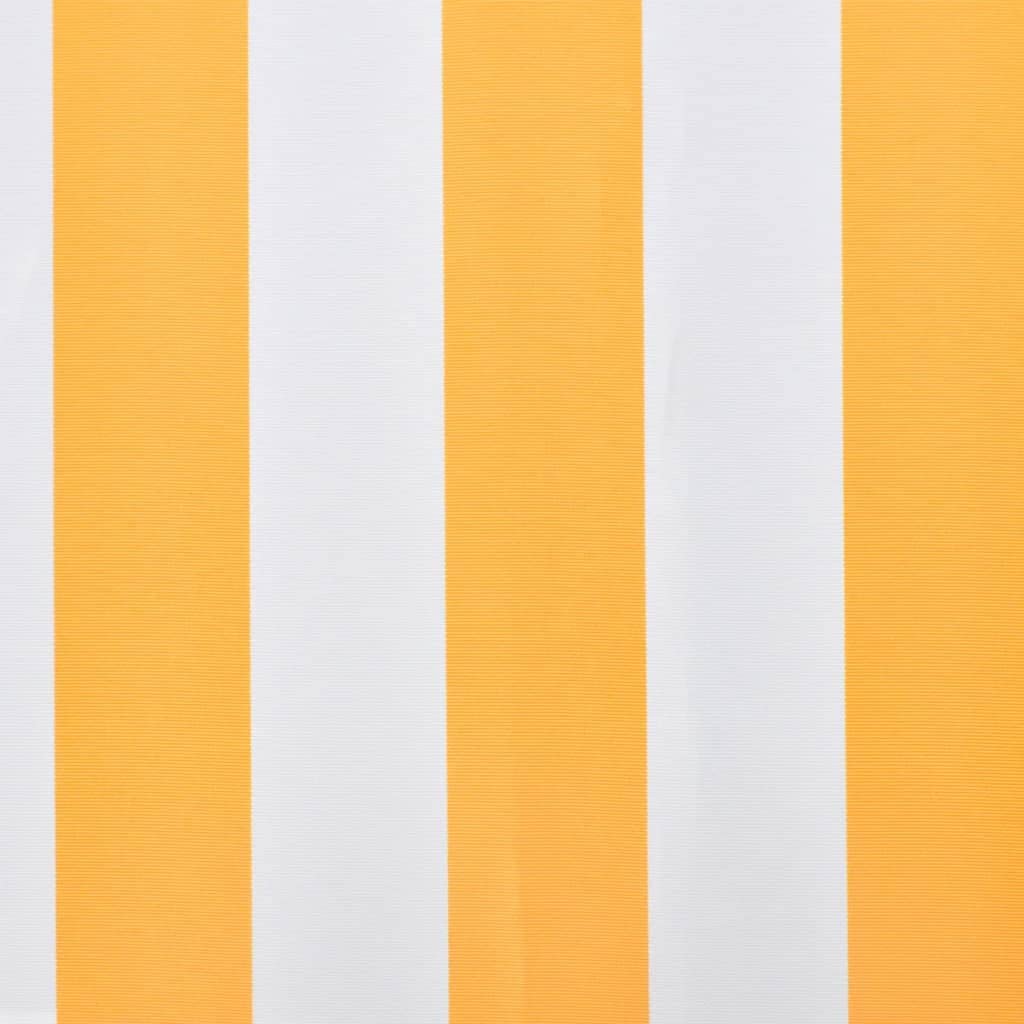 Tendone Parasole Arancio e Bianco 500x300 cm - Zewnętrzna markiza przeciwsłoneczna, idealna na taras, balkon, do ogrodu, ochrona przed promieniowaniem UV, wodoodporna, tkanina