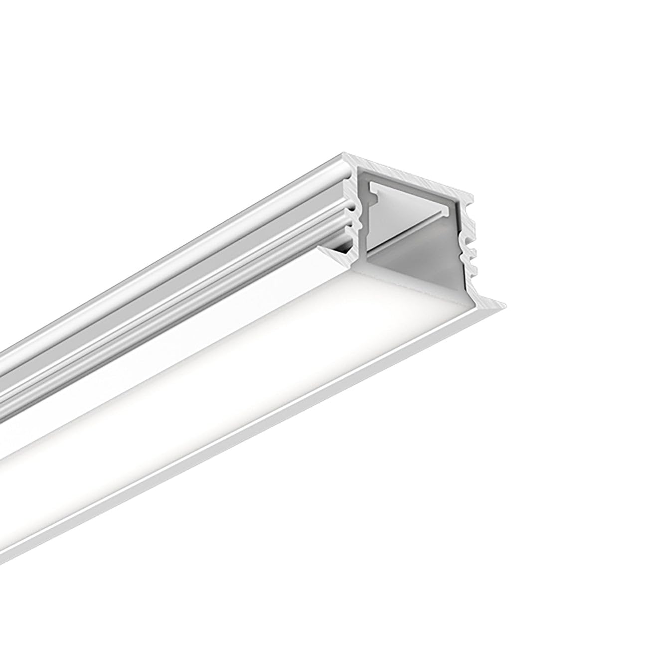 G.W.S® Waterproof Recessed LED Profile, 1-Pack Aluminium Channel for LED Strip Light, 1 Metre 25mmx12.9mm (295-D2513) — image 1