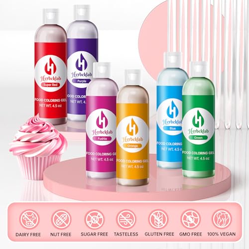 Image of Fushia Gel Food Coloring - 4.5 oz Professional Grade Concentrated Food Dye, Gel Based Coloring for Icing, Baking, Cake Decorating & Cookies