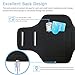 iPhone 16 15 14 Armband with Earphone Holder, JEMACHE Water Resistant Gym Running Workouts Arm Band for iPhone 16e 16 15 14 13 12 11 Pro (Black)