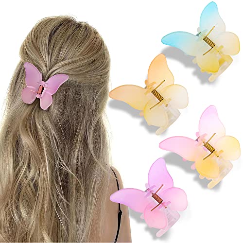 ATODEN Butterfly Gradient Claw Clips – 4-Pack Matte Set