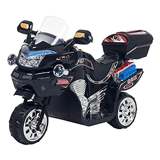 Ride on Toy, 3 Wheel Motorcycle Trike for Kids by Rockin' Rollers – Battery Powered Ride on Toys for Boys and Girls, 2 - 5 Year Old - Black FX