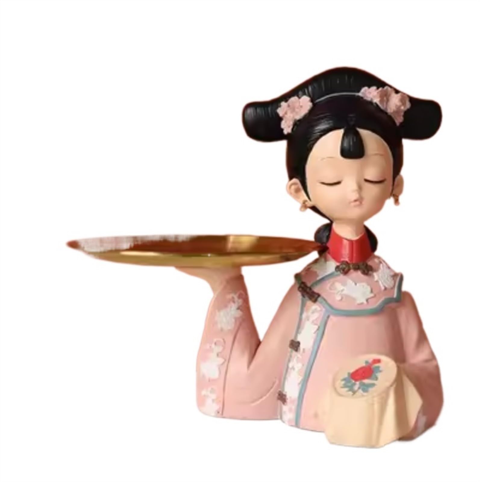 Decorative Sculpture Palace Key Storage in Antique Style, Decoration, Home Decoration, Healing, Chinese Style, Gift Statue (Colour: A, Size: S)