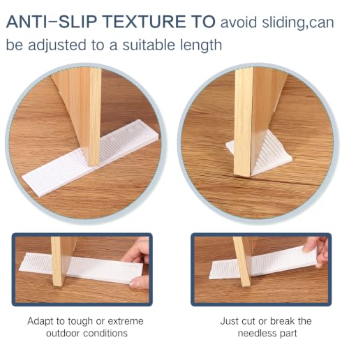 Image of Pangda 100 Pack 8 Inch Composite Plastic Shims for Leveling Multi Purpose Heavy Duty Furniture Composite Leveler Wedges, Adjustable Shims for Table Toilet Hot Tub Furniture (White)