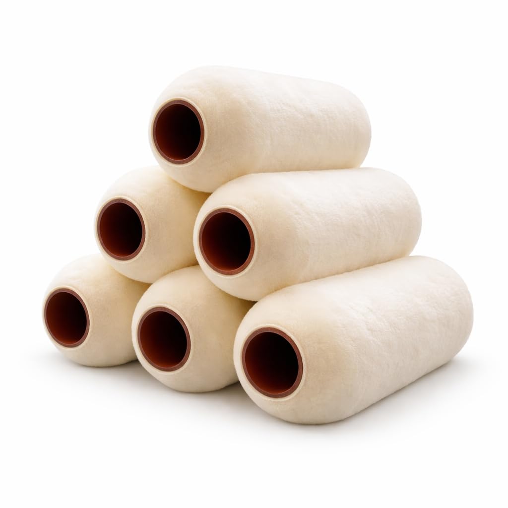 Tru-Lamb - 100% Natural Lambskin Professional Paint Roller (9 x 1-1/2" - 6 Pack)