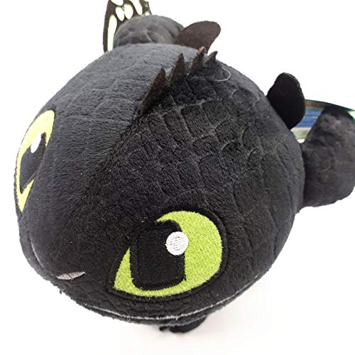 Petoske Toothless Night Fury 40cm Drachenzähmen leicht gemacht 3 Schwarz Plüsch Films How To Train Your Dragon 3 Original leuchtet im Dunkeln