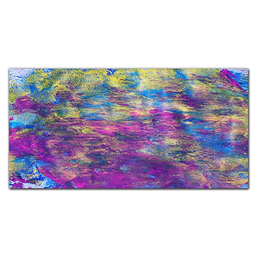 Impression sur verre haut de gamme 100x50cm avec graphisme pourpre abstrait